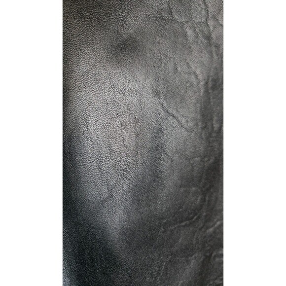 Midway Vintage Leather Collection Black Long Trench Coat Size Large Men's - Picture 11 of 16